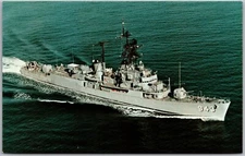 Postcard Vintage Chrome 1957 U.S.S. BLANDY (DD-943) Naval Ship Scenic View