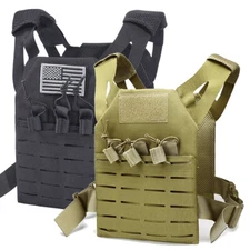 Tactical Vest for Kids Airsoft Safety Jump Plate Carrier Molle Children Vest US
