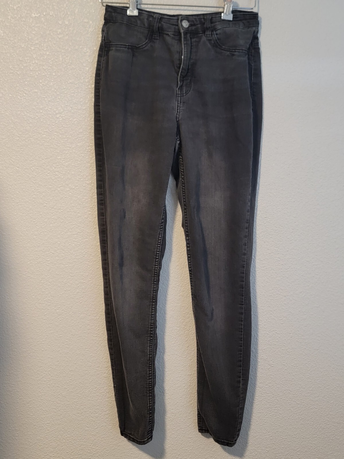 HM Divided Jeans Womens Size 6 Jegging Stretch Mid Rise Denim Black-image