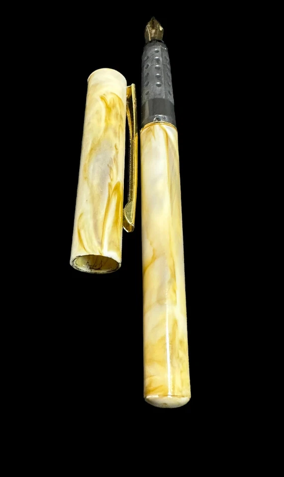 Vintage Staedtler Fountain Pen With Gold Nib Marbleized Finish - Image 3 of 4
