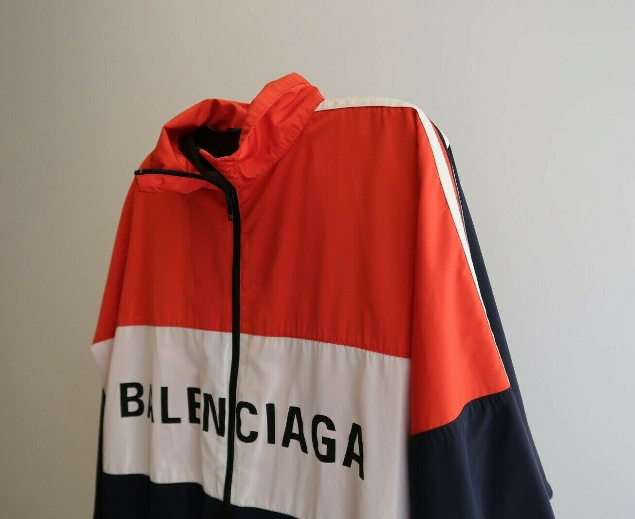 Balenciaga Black And Red Logo Track Jacket for Men