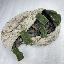 M/L Marines Digital USMC LWH Lightweight Helmet Reversible MARPAT Cover Used