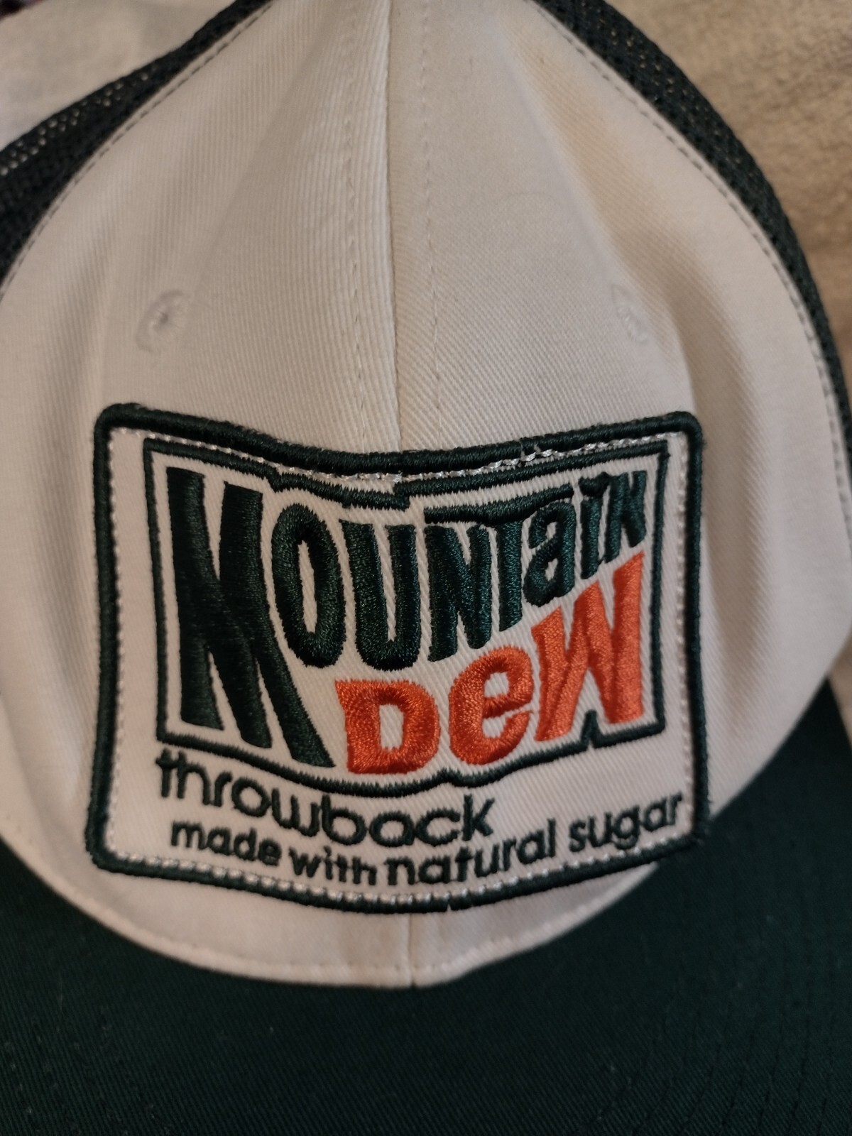 Mountain Dew Throwback Snap Back Mesh Hat Cap Gre… - image 3