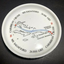 4" Vintage Caribbean Cruise TS Hanseatic 25.300 GRT China Rosenthal Ashtray Dish