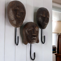 Hakenleiste Garderobenhaken Wandhaken Kleiderhaken Wandgarderobe Holz Metall