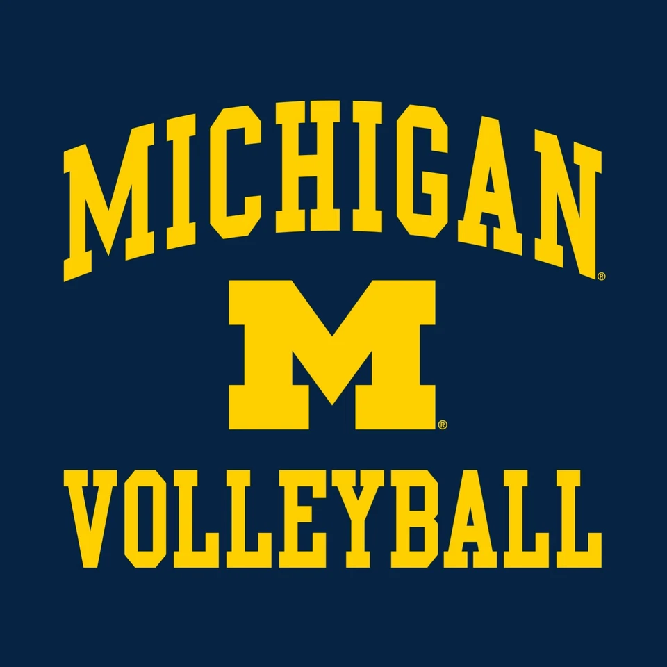 Michigan Wolverines Arch Logo Volleyball T Shirt - Navy - Image 2 of 4