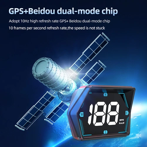Universal Digital GPS Speedometer Car HUD Head Up Display MPH/KM Overspeed Alarm - Picture 9 of 20