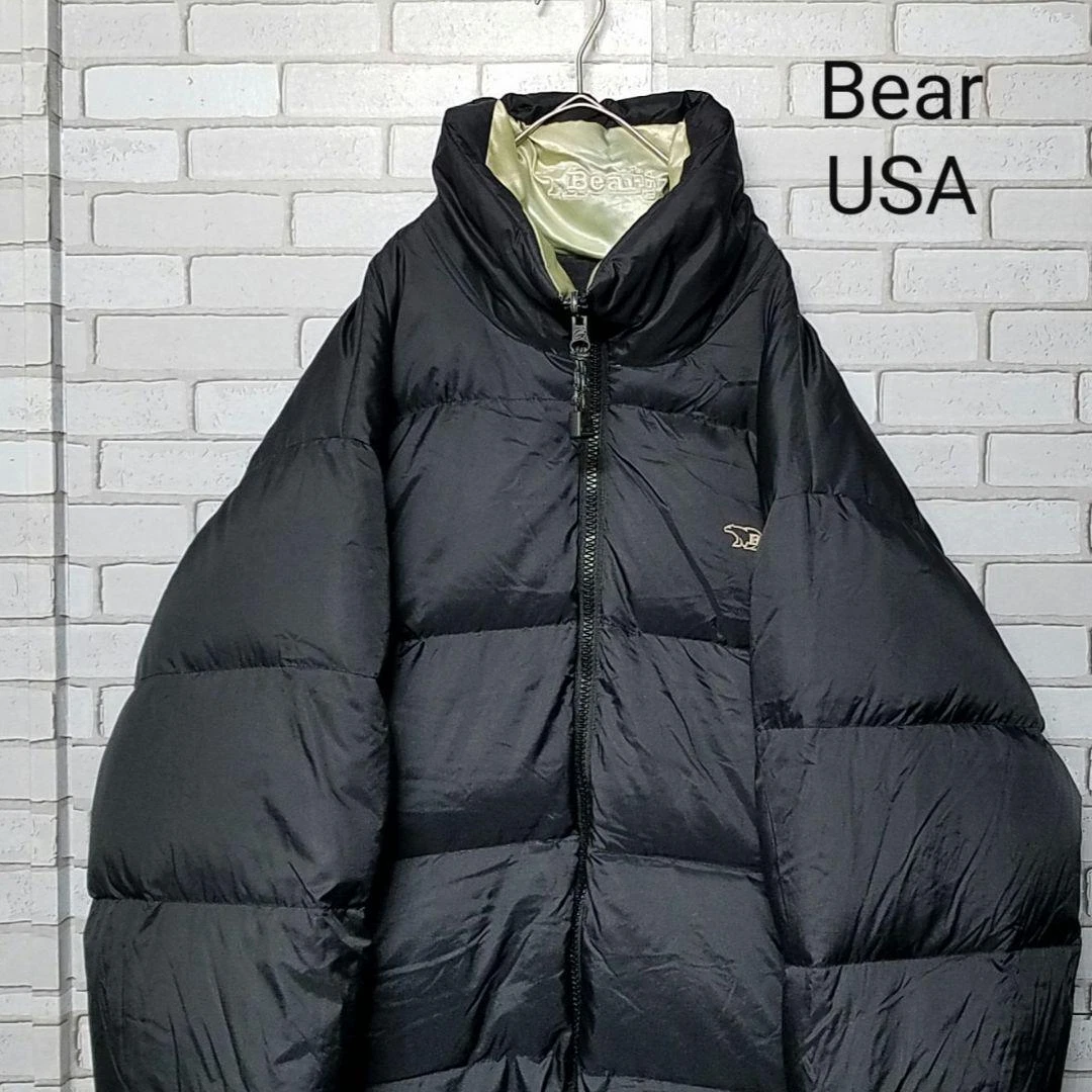 [Japan Used Fashion] Bear Usa Reversible Down Jacket Big Size 90S