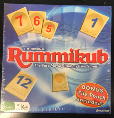 Rummikub Game - 1997 Pressman - with Bonus Tile Pouch - NEW SEALED
