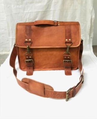 Briefcase Genuine Leather Messenger Vintage Laptop New Handmade Bag