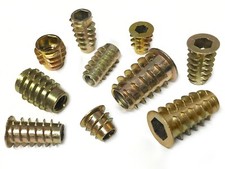 M4 M5 M6 M8 M10 Threaded Hex Drive Fixing Type D or E Wood Insert Furniture Nuts