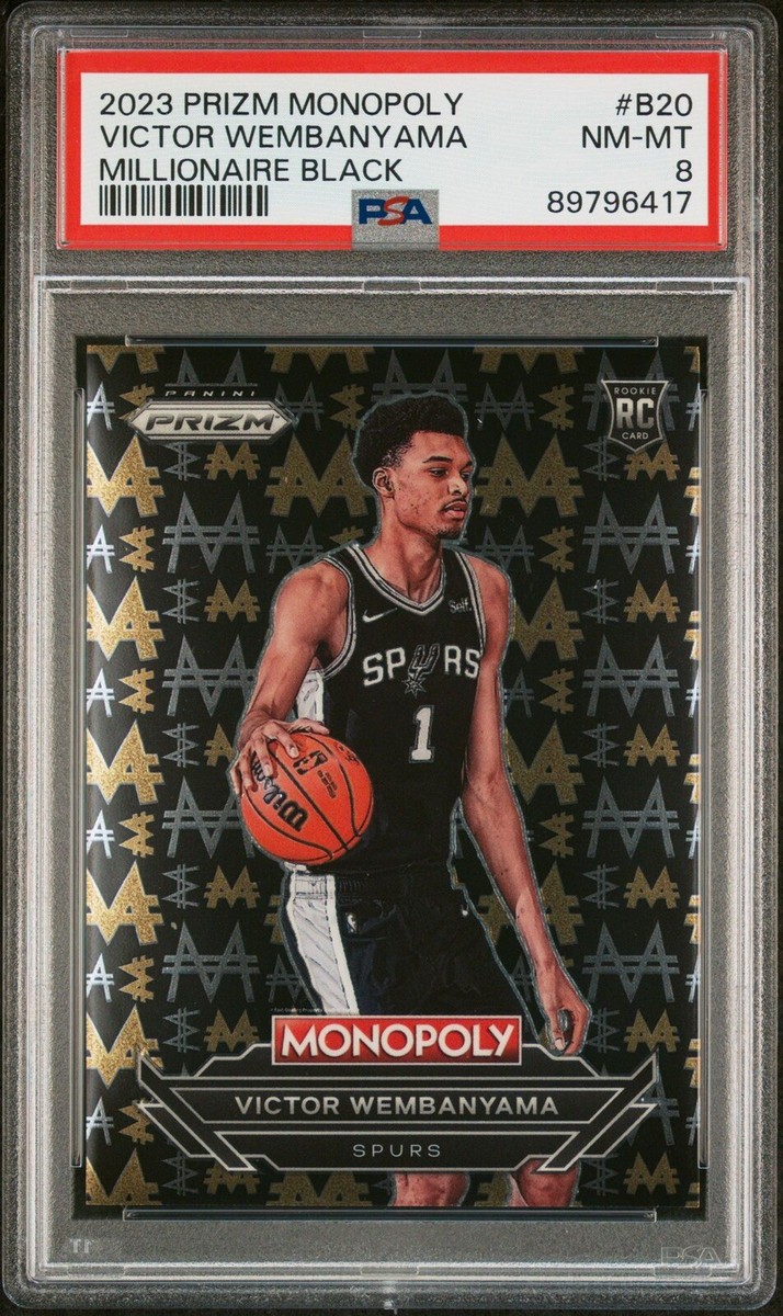 2023-24 Prizm Monopoly #B20 Victor Wembanyama RC Millionaire Black
