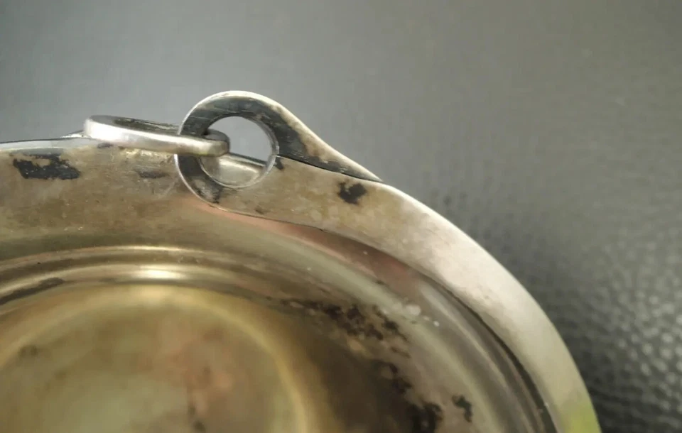 Antigo caviar Christofle banhado a prata ou nozes, tigela, prato, cesta. - Imagem 4 de 4