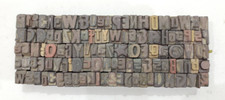 Vintage Letterpress wood/wooden printing type block typography 111pc 13mm TP-270
