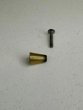 Broyhill Sculptra Drawer Pull Cone Shaped Brass Dresser Drawer Pull Vintage MCM