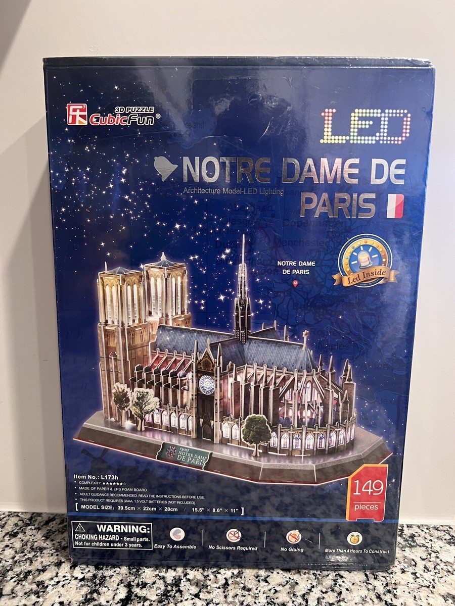 CubicFun 3D Puzzle LED Light Notre Dame de Paris 149 pcs Sealed | eBay