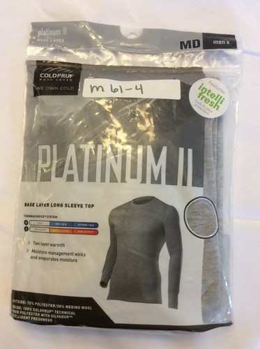 ColdPruf Mens Gray Platinum II Base 