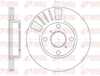 Remsa 2X Bremsscheibe Vorne Ø238 Mm BelüFtet FüR Toyota Starlet EP9_ 1.3 _P8_