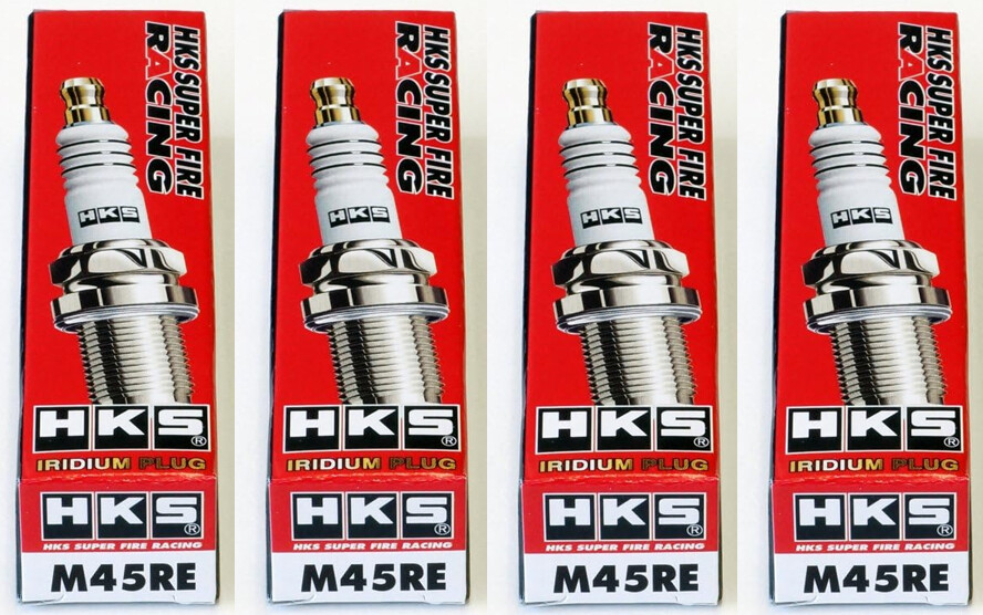 Set of 4 HKS SUPER FIRE RACING 50003-M45RE Iridium Spark Plugs Heat Range No.9