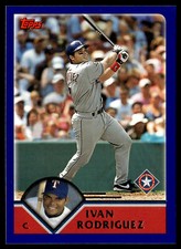 2003 Topps Ivan Rodriguez #80 Texas Rangers