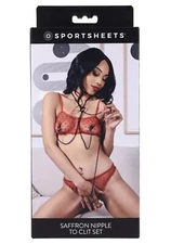 Sportsheets Saffron Nipple To Clit Set - Fetish BDSM Play - Body Jewelry
