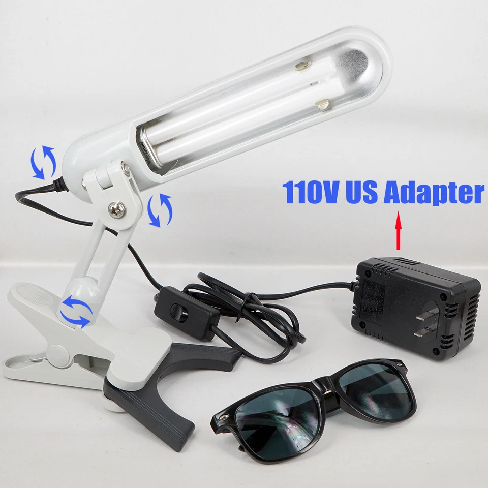 For Philips PL-S 9W/01/2p UVB Phototherapy Medical Lamp Handheld 360° Desk Mount - Image 2 of 4