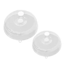 Microwave Food Dish Anti-Splatter Cover Guard Lid With Steam Vents Plate Covers