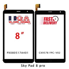 Touch Screen Panel Digitizer Glass Replacement For Sky Devices SKY PAD 8 Pro 8''