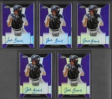 2018 Leaf Metal Draft JOSH BREAUX Purple Prismatic Auto RC /25 Yankees C