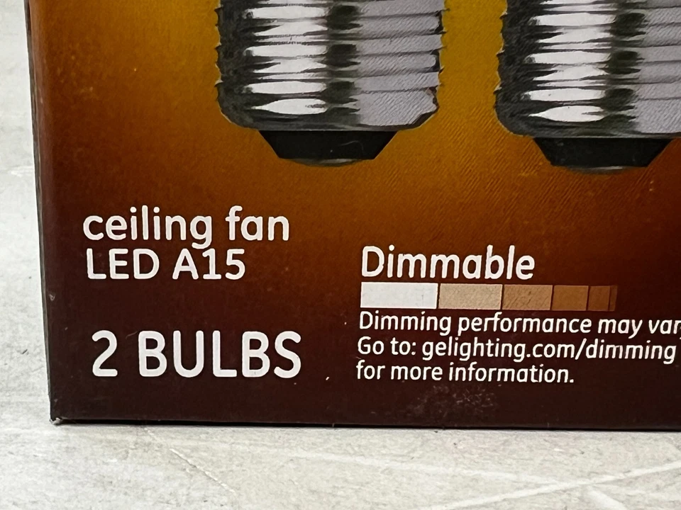 CASE OF 8 GE High Def. 4W (40W equiv.) Relax LED HD A15 Ceiling Fan Bulbs 31374 - Image 4 of 4