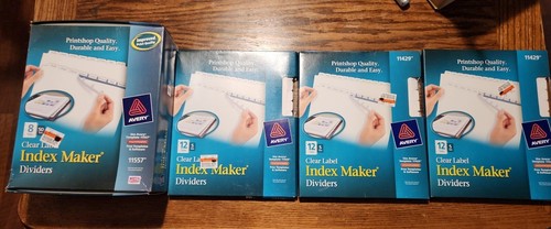 Avery® Print & Apply Clear Label Dividers w/White Tabs, 8-Tab, (Please read Des) - Picture 2 of 2