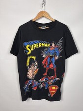 Vintage 1994 Superman All Over Print T-Shirt DC Comics L