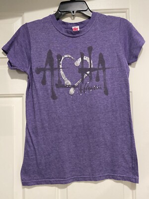Island Girl Aloha T Shirt Juniors Size Medium Purple