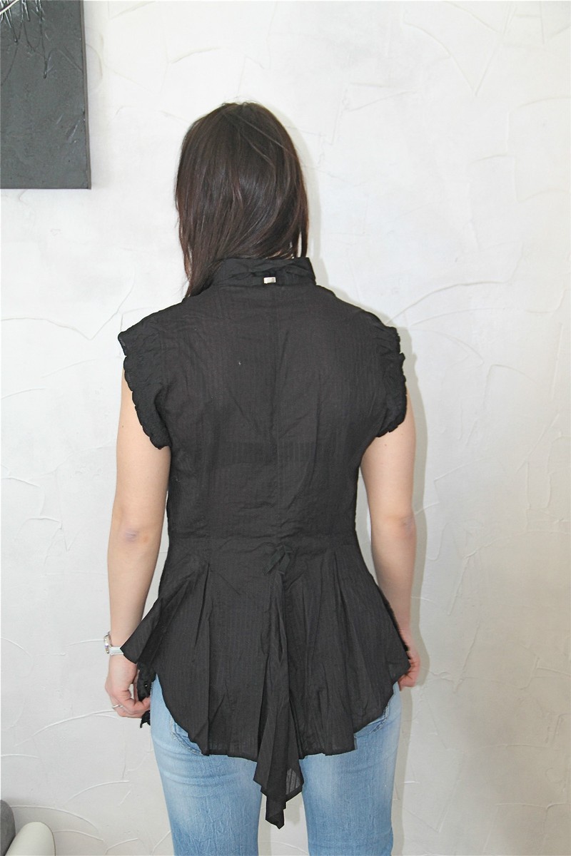 Tunique Noire Brodée High Use - Taille 38 - Neuf Avec étiquettes - Style Luxe