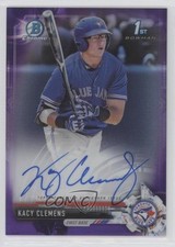 2017 Bowman Draft Chrome Pick Purple Refractor 102/250 Kacy Clemens Auto 0c6