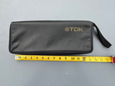 Vintage TDK 15 Audio Cassette Tape Case Holder Faux Leather Vinyl. Good Shape