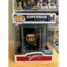 DELUXE EXCLUSIVE Superman In Phone Booth Funko Pop #558 Movies Reeves DC Comics
