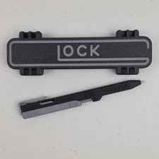Glock Style Slide-Action Pen 3D Printed w/ Matching Case or Stand FREE Shipping