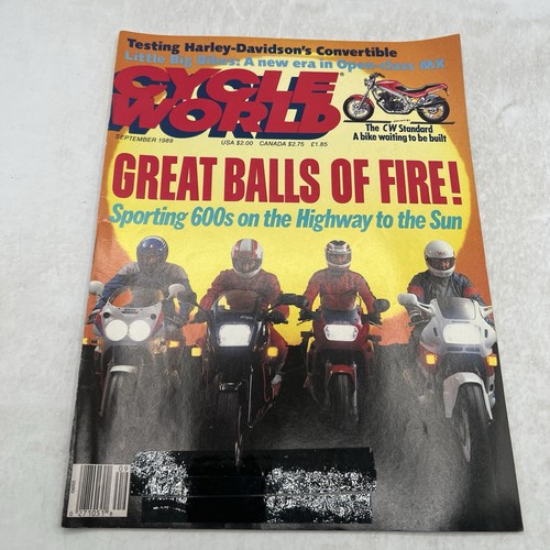Cycle World Motorcycle Magazine 1989 Lot of 6 Issues Honda Harley Jay Leno BMW - Picture 5 of 8