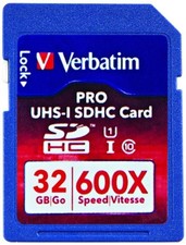 Verbatim 32GB Pro 600X SDHC Memory Card 98047