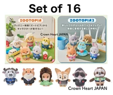 Disney JAPAN ZOOTOPIA 2 Urupocha Chan Plush Set of 16 Nick Judy Pawbert Snake