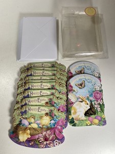 11 Pooch & Sweetheart Blank Victorian Romantic Cottage Easter Note Cards