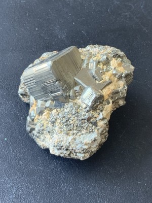 Pyrite Large Cube In Matrix Cluster | Natural Raw Mineral 143g PERU #3