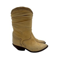 Vintage Zodiac USA Slouchy Leather Boots Women's 6.5 Cowboy Western Boho