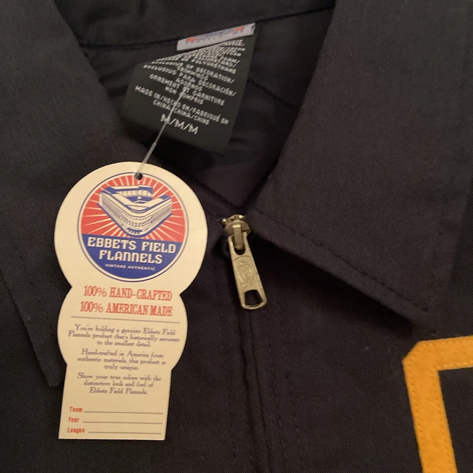 Ebbets Field Flannels Mens Black Vintage Style Work Jacket Crepe City Colab 🔥 - Image 4 of 4