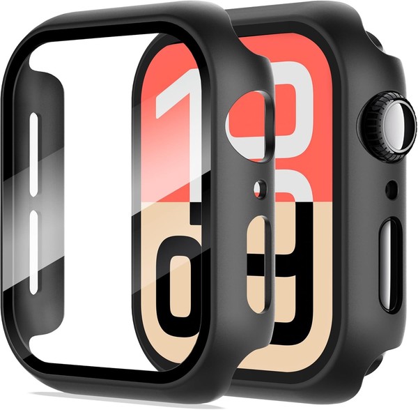 SchutzhüLle FüR Apple Watch 40Mm Schwarz Kratzfest Mit Displayschutzfolie 2-image
