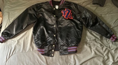 100% Authentic The 7 Line T7L Satin Black Jacket Size XS Mens - NY Mets
