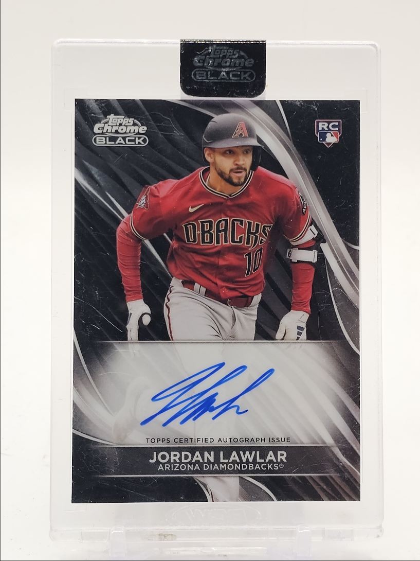 JORDAN LAWLAR 2024 TOPPS CHROME BLACK ROOKIE AUTOGRAPH BASE RC AUTO Q4743