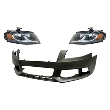 For Audi S4 10-12 3-Piece Kit (Driver and Passenger Side Headlights, Front