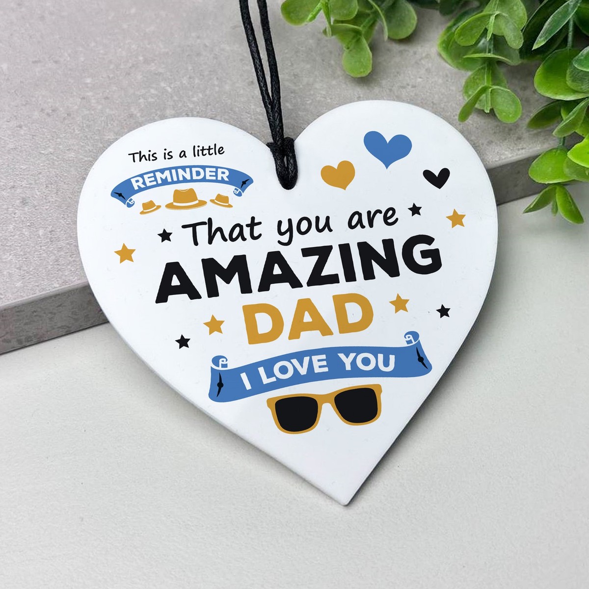 Gift For Dad For Fathers Day Birthday Amazing Dad Plaque Gift For